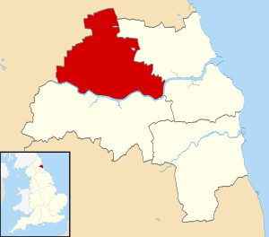 Newcastle shown within Tyne and Wear