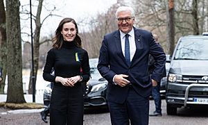 Prime Minister Sanna Marin met with the German Federal President Frank-Walter Steinmeier in Helsinki 8.4.2022 (51990863165)