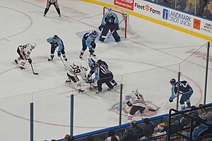 Rockford IceHogs vs. Milwaukee Admirals April 2023 14 (face-off)