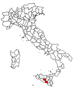 Location of Province of Caltanissetta