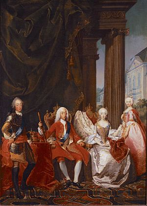Christian VI with his family by Marcus Tuscher ca 1744