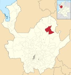 Location of the municipality and town of Zaragoza, Antioquia in the Antioquia Department of Colombia