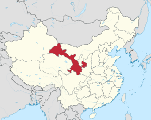 Gansu in China (+all claims hatched)