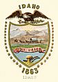 Idaho territory coat of arms (illustrated, 1876)