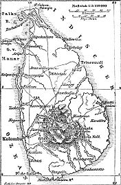 Karte von Ceylon