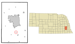 Location of Roca, Nebraska