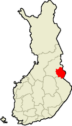 Location of Kuhmo in Finland