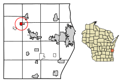 Location of Glenbeulah in Sheboygan County, Wisconsin.