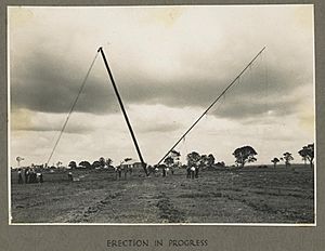 StateLibQld 1 259711 Erection of the Bald Hills radio transmitter, 1942