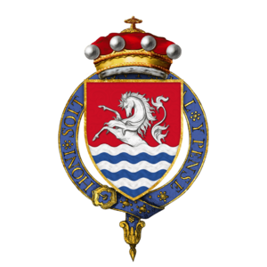 Coat of Arms of Humphrey Trevelyan, Baron Trevelyan, KG, GCMG, CIE, OBE.png