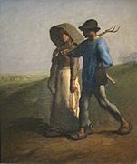 Going to Work by Jean-François Millet, 1851-53