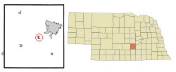 Location of Alda, Nebraska