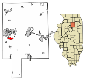 Location of Oglesby in LaSalle County, Illinois.