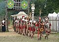 Roman soldiers with aquilifer signifer centurio 70 aC