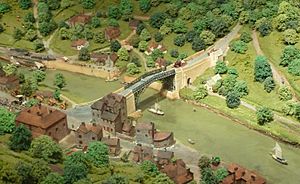 The Iron Bridge, diorama, Museum of the Gorge, Ironbridge
