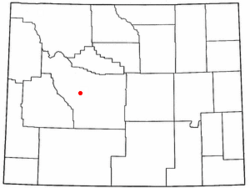 Location of Fort Washakie, Wyoming