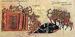 Assault of Tornikios against Constantinople from the Chronicle of John Skylitzes,