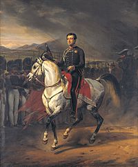 Carlo Alberto di Savoia (a cavallo)