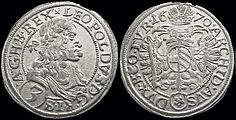 Coin of Leopold I 3 Kreuzer 1670