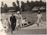 H.M. Queen Elizabeth and Prince Philip at the Cocos Islands, April 1954