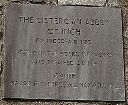 Inch Abbey Plaque