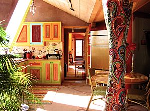 Interior of the Solaria Earthship