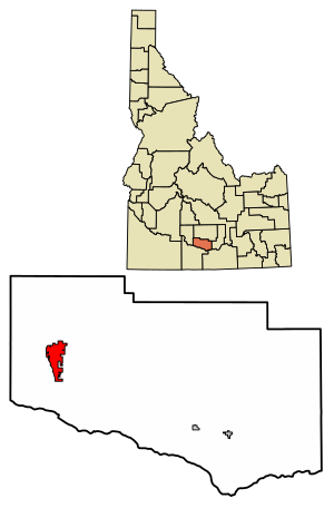 Location of Jerome in Jerome County, Idaho.