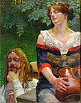 Lwowska Galeria Sztuki - Jacek Malczewski - Christ and the Samaritian Woman