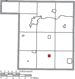 Location of Hamler in Henry County