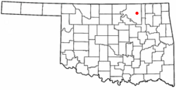 Location of Barnsdall, Oklahoma