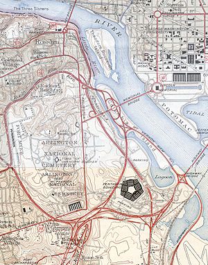 Pentagon road network map 1945