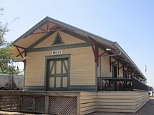 Restored rail depot in West, TX IMG 4902