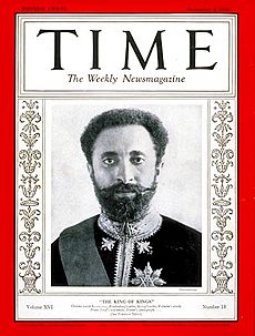 Selassie on Time Magazine cover 1930