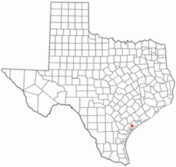 Location of Austwell, Texas