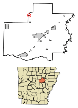 Location of Pangburn in White County, Arkansas.