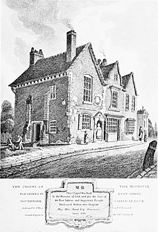 Chapel of the Hospital for Lepers in Kent Street, Southwark, called Le Lock, 1813