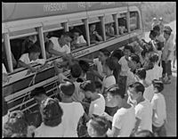 Closing of the Jerome Relocation Center, Denson, Arkansas. Students of the Denson High School who a . . . - NARA - 539641