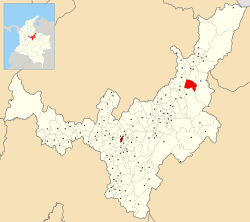 Location of the municipality and town of Jericó, Boyacá in the Boyacá Department of Colombia.