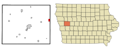 Location of Westside, Iowa