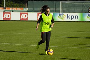 Lieke Martens training with Netherlands in 2018