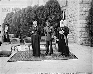 Lord Plumer with archbishop of Naples & Latin Patriarch Aug 11, 1926.