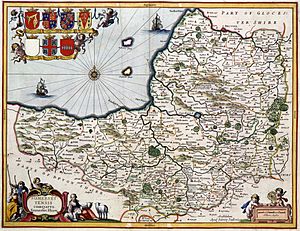 Map of Somerset in 1646