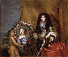 Monsieur with his favourite daughter Marie Louise, Versailles, Pierre Mignard