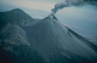Pacaya erupting in 1976