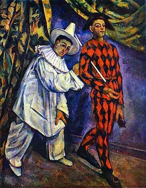 Paul Cézanne- Pierrot and Harlequin