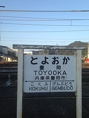 Running in board of Toyooka Station