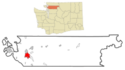 Location of Mount Vernon in Washington State