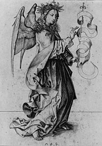 The Angel of the Annunciation by Martin Schongauer