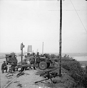 17-pdr anti-tank gun near Nijmegen Bridge