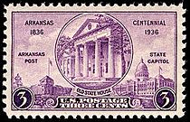 Arkansas centennial 1936 U.S. stamp.1
